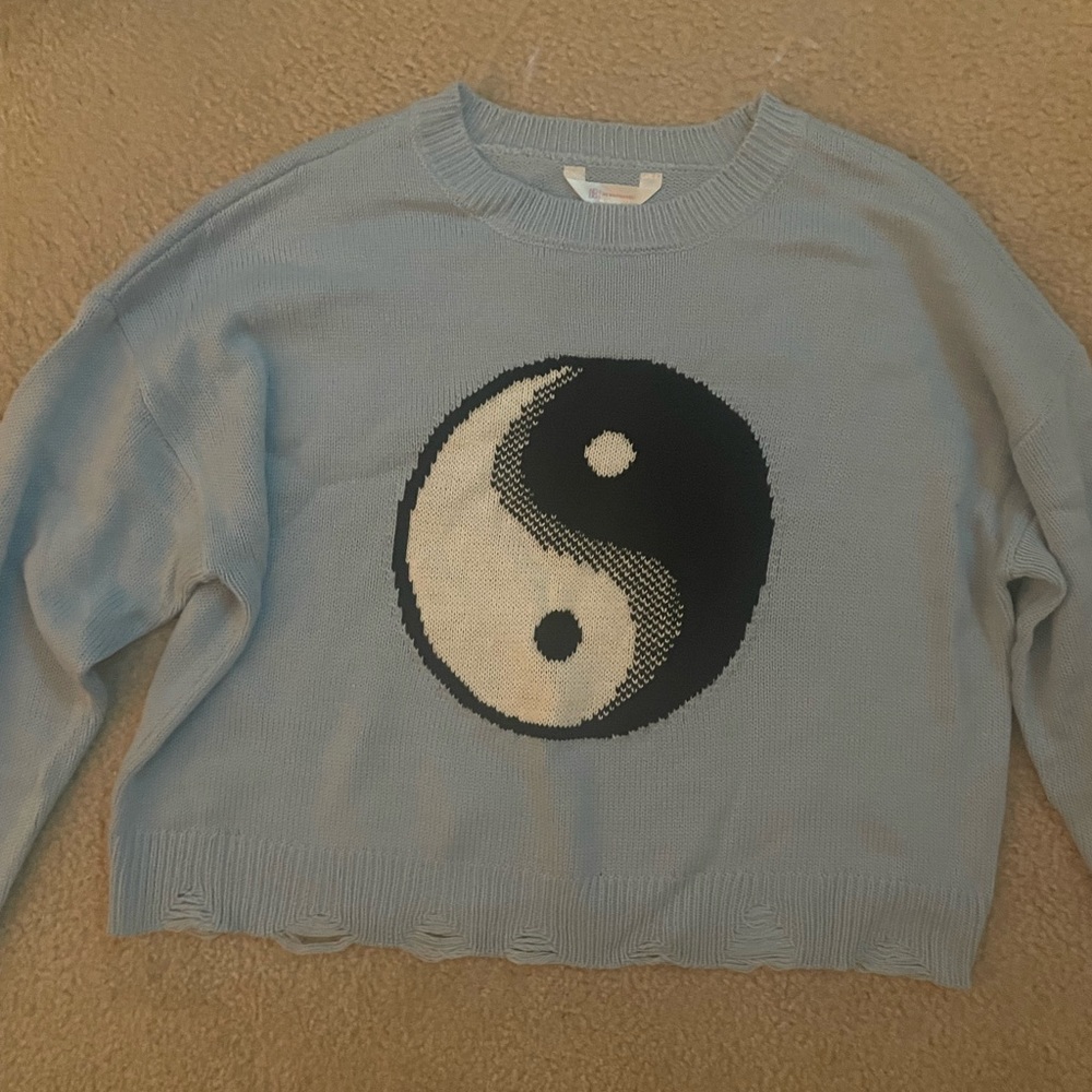 Sweater Neck Scoop, Size :XXL Juniors, Color: Light Blue
